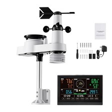 Uimoso 5-in-1 Wireless Weather Station 7.5'' Display and Indoor-Outdoor Sensor