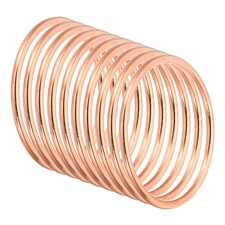 10Pack 2 Inch Dream Catcher Rings Metal Macrame Wreath, Rose Gold