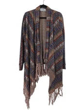 Vava by Joy Han cardigan Size Medium Women's Open Fringe 
