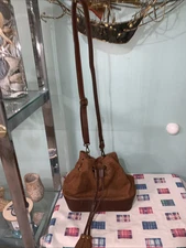 vintage I Medici Firenze leather suede drawstring bucket bag made in Italy