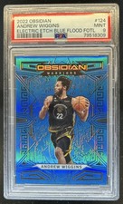 2022-23 Panini Obsidian Andrew Wiggins Electric Etch Blue Flood FOTL #/16 PSA 9
