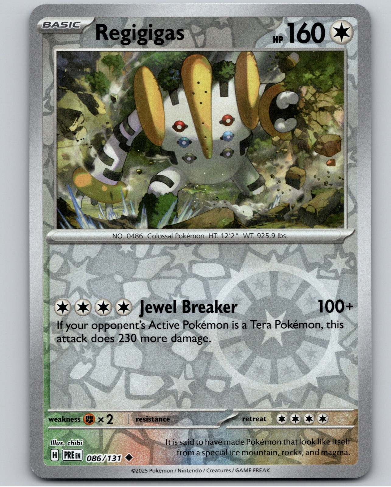 Regigigas - PRE SV: Prismatic Evolutions #086/131 Uncommon Reverse Holo NM