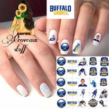 Buffalo Sabres Waterslide Nail Decals Set Of 50 Bonus Instructions