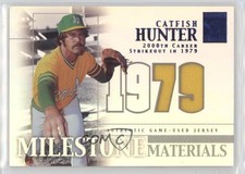 2002 Topps Tribute Milestone Materials Seasons /79 Catfish Hunter HOF 1h1
