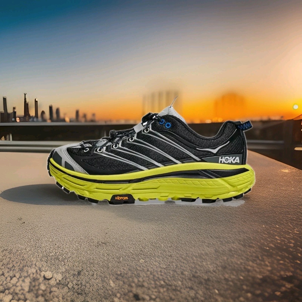 スニーカー HOKA Women Sneakers 1141572 BHK Black Hoka One One Mafate Three2 Black Citrus - 1141572-BHK Size