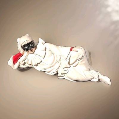Lounging Harlequin Pierrot Clown Figurine Italy 7.5'' Vivian 1995