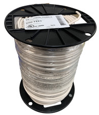 New 500 10 AWG THHN THWN RoHS WHITE Stranded 600V Copper Wire Spool
