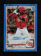 2020 Bowman Mega Box Chrome Mojo Blue 138/150 Rece Hinds #BMA-RH Auto 3g7