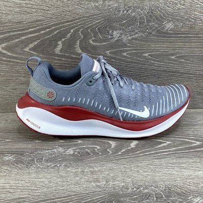 NEW Nike ReactX Infinity Run 4 Womens 9.5 Gray/Maroon Running Shoes Sneakers