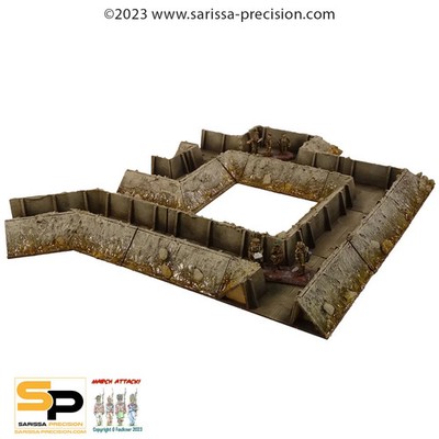 Trench System - Pre-Cut MDF - Warlord Games Sarissa Precision LTD