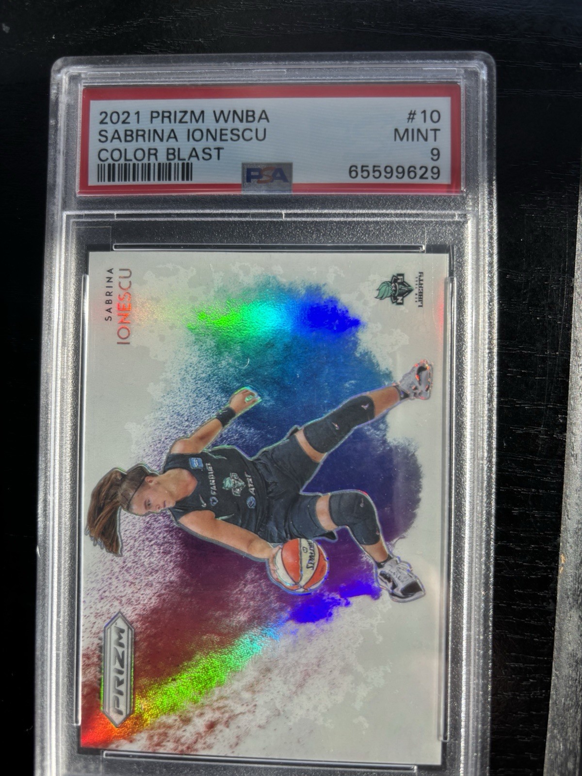 2021 Panini Prizm Sabrina Ionescu Color Blast WNBA PSA 9 - POP 8! #10 RARE view 8