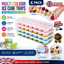Silikon Eiswürfelschalen 4er Pack Stapelbar ...