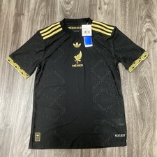 Adidas Mexico 3rd Kit Black/Gold Soccer Jersey 2025 Size Medium Youth Only