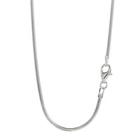 Halskette 45Cm Schlangenkette Rund 925 Silber Collier 1,7Mm Breite Silberkette