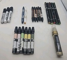 Art Marker Lot 22 Paint Markers, Permanent, Dual Tip, Sharpie, Brushmarkers 1 