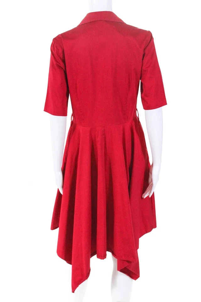Camisa roja carmesí Badgley Mischka para mujer talla 6 11161164 Foto 3 de 4