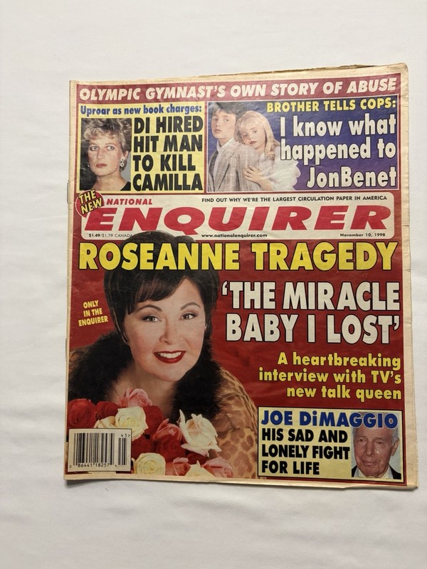The National Enquirer Nov 16, 1998 Gymnast’s, Pricess Di, JonBenet, & More Issue