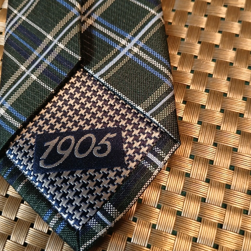 JoS. A. Corbata a cuadros Banks 1905 azul seda/verde 58x3 (0205) Foto 4 de 4