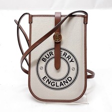 Burberry Shoulder Bag White Canvas 3980629