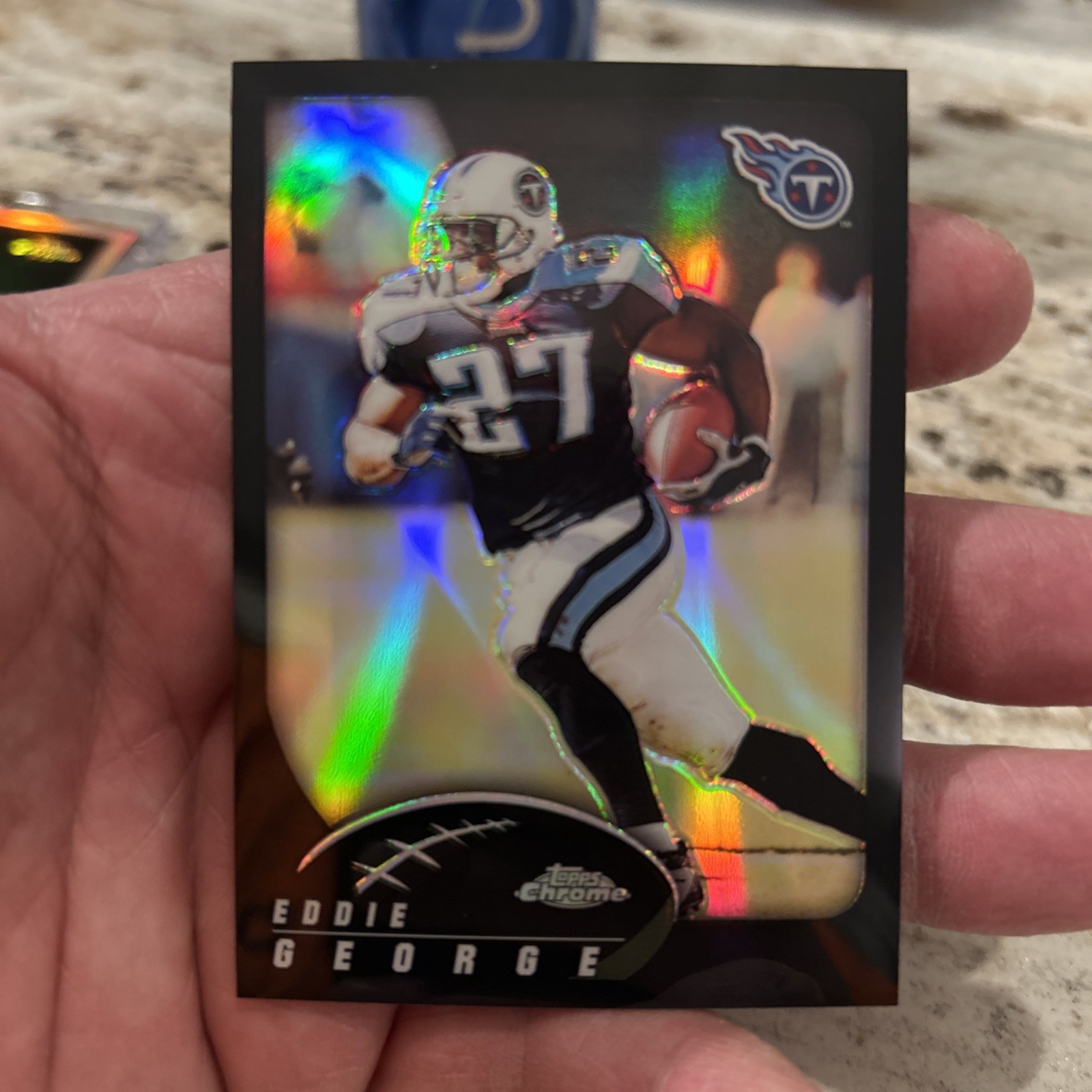 2002 Topps Chrome Black Refractor 139/599 Eddie George #125