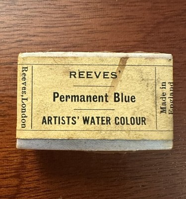 Vintage Reeves  Keramik Künstler Profi Aquarell ganze Pfanne Permanent Blau