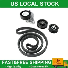 Engine Drive Belt Tensioner & Idler Pulley Serpentine Belt kit Fit Mercedes-Benz