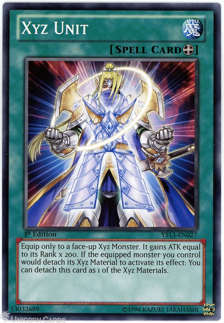 YS13-EN027 Xyz Unit 1st Edition Mint YuGiOh Card