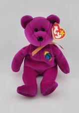 TY Beanie Baby Millennium Bear. 1999, Retired With Tag Errors. Mint. Rare.