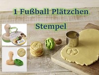 "PläTzchen Keks Stempel \"FußBall\" Silikon PräGestempel Cake Muffin Birkmann Ø 5Cm"
