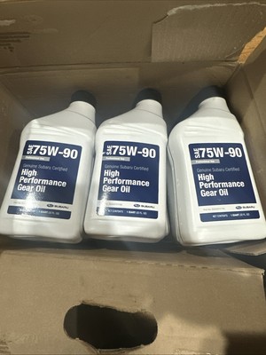 Genuine Subaru High Performance Gear Oil 75w-90 SOA427v1700 12Qts