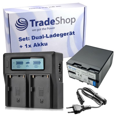 2in1 Set: Li-Ion Akku 4400mAh + Dual USB Ladegerät für Sony PMW-F3K, PMW-F3L