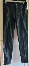 White House Black Market Ladies Leather Look Skinny Pants Size 4