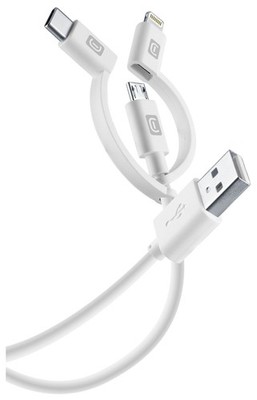 Cellular Line Power Cable Lightning auf USB A Männlich 1 m  Weiß