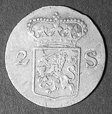 Netherlands/Gelderland  1792  2 Stuivers - Silver (1.0 g, 19 mm)  KM#107