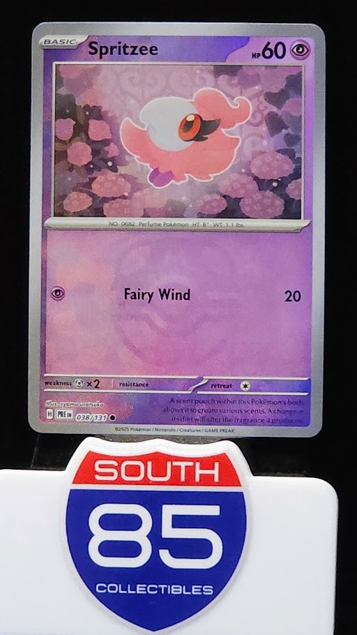 Spritzee 038/131 Master Ball Prismatic Evolutions NM Pokemon TCG