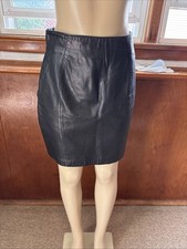 Andrew Marc Leather Skirt Sz 6