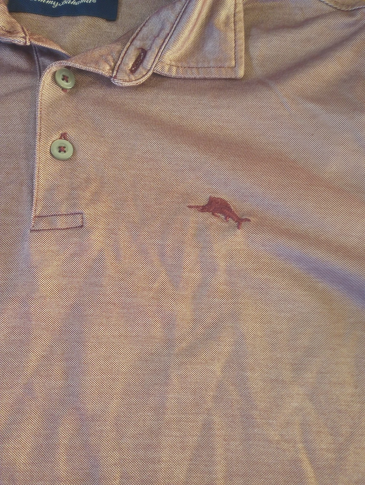 Men's Tommy Bahama Maroon Med Pima Cotton Marlan Golf Polo SSLV Comfort Outdoor - product detail image 4