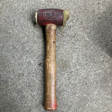 Chicago Rawhide #3 C/R Red Cast Iron Mallet Hammer Vintage