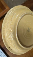 MCM Vintage Homer Laughlin Oven Serve Yellow Trim Pie Dish. Circa 1933