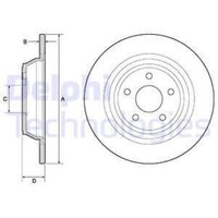 Delphi 2X Bremsscheibe Hinten Ø302 Mm Voll FüR Ford Mondeo V Turnier CF 1.5