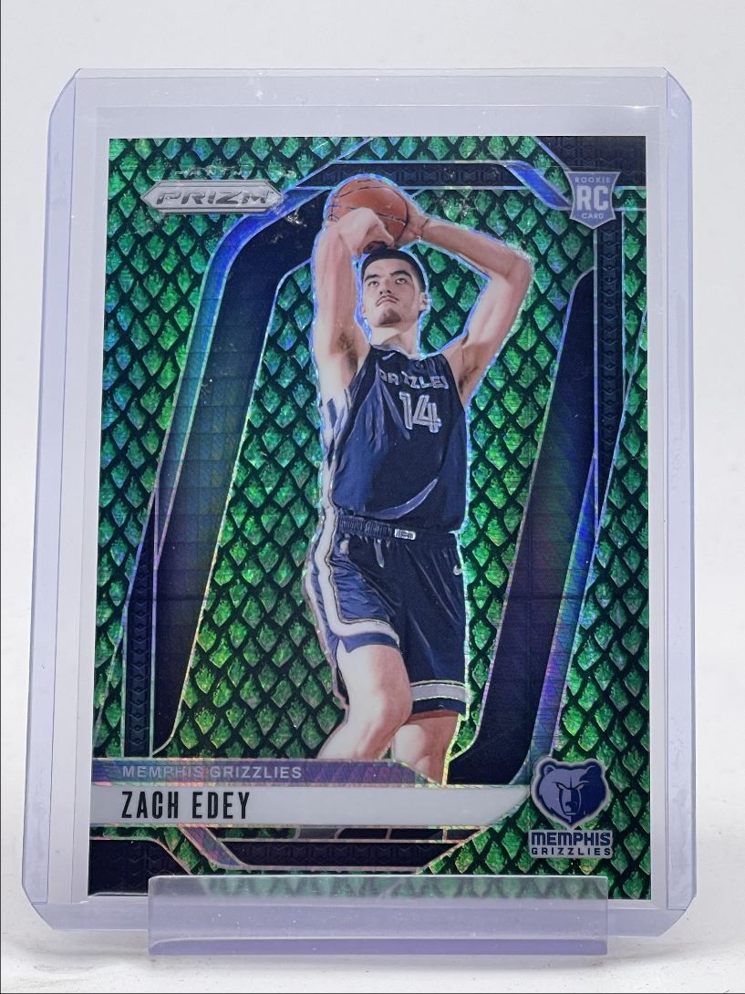 ZACH EDEY 2024 PANINI PRIZM ROOKIE JADE DRAGON SCALE #249 RC /48 Q4370