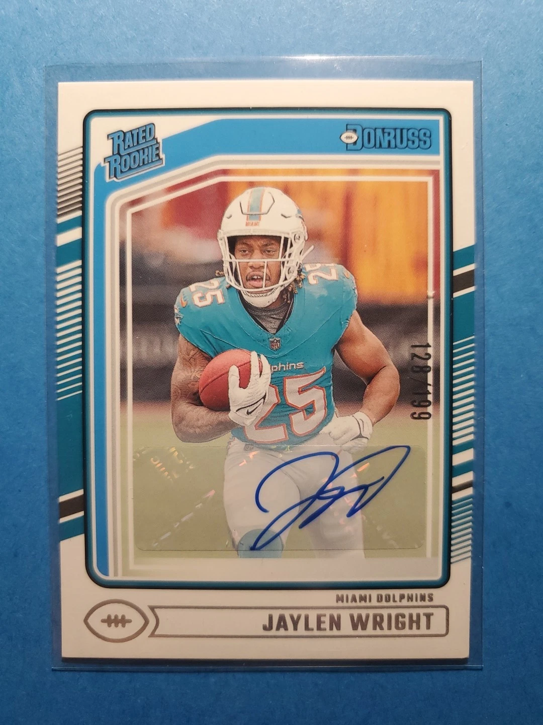 2024 Panini Donruss - Rated Rookie Jaylen Wright #344 Autographs /199 (AU, RC)