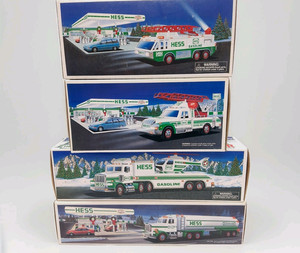 VTG Hess Truck Lot Of 4 1990 Tanker 94 Rescue 96 Emergency 95 truck w/helicopter