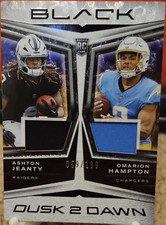 Panini Black 2025 Dusk 2 Dawn Ashton Jeanty Omarion Hampton #D2D-AJOH RC /199