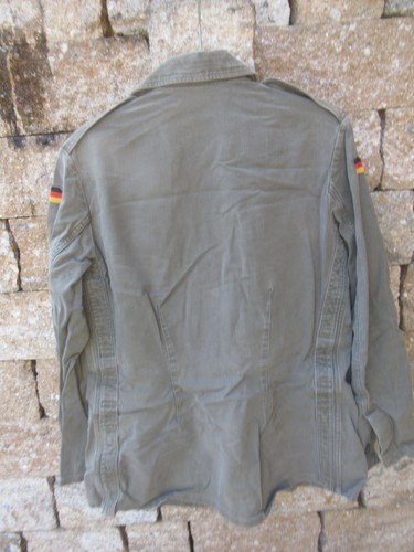 Giacca Militare Tedesca Grigia Steingrau Moleskin BW Barras Taglia 5 - Zdjęcie 3 z 3