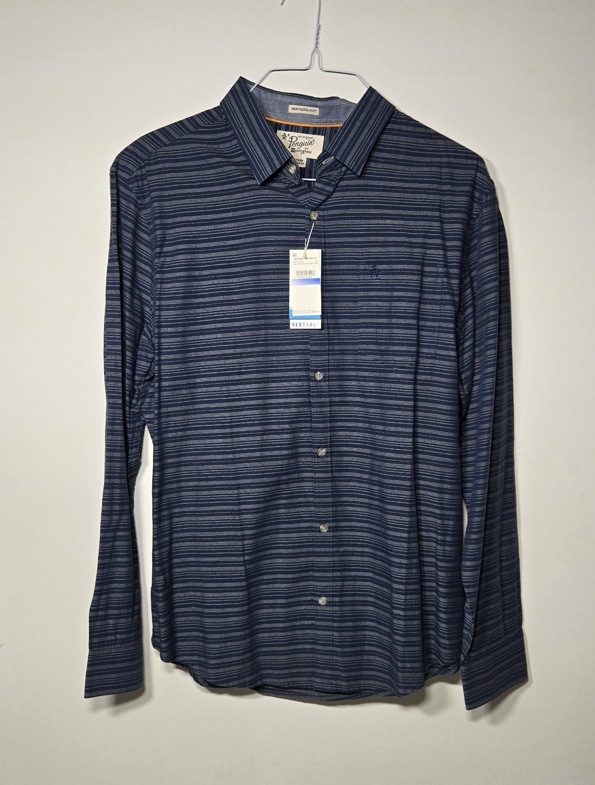 's Heritage Slim Fit Shirt Dark Denim Long Sleeve Xl Nwt