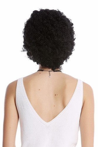 Wig Ladies Men Carnival Halloween Short Curly Afro Curls Black 90646-K01 - Picture 4 of 4