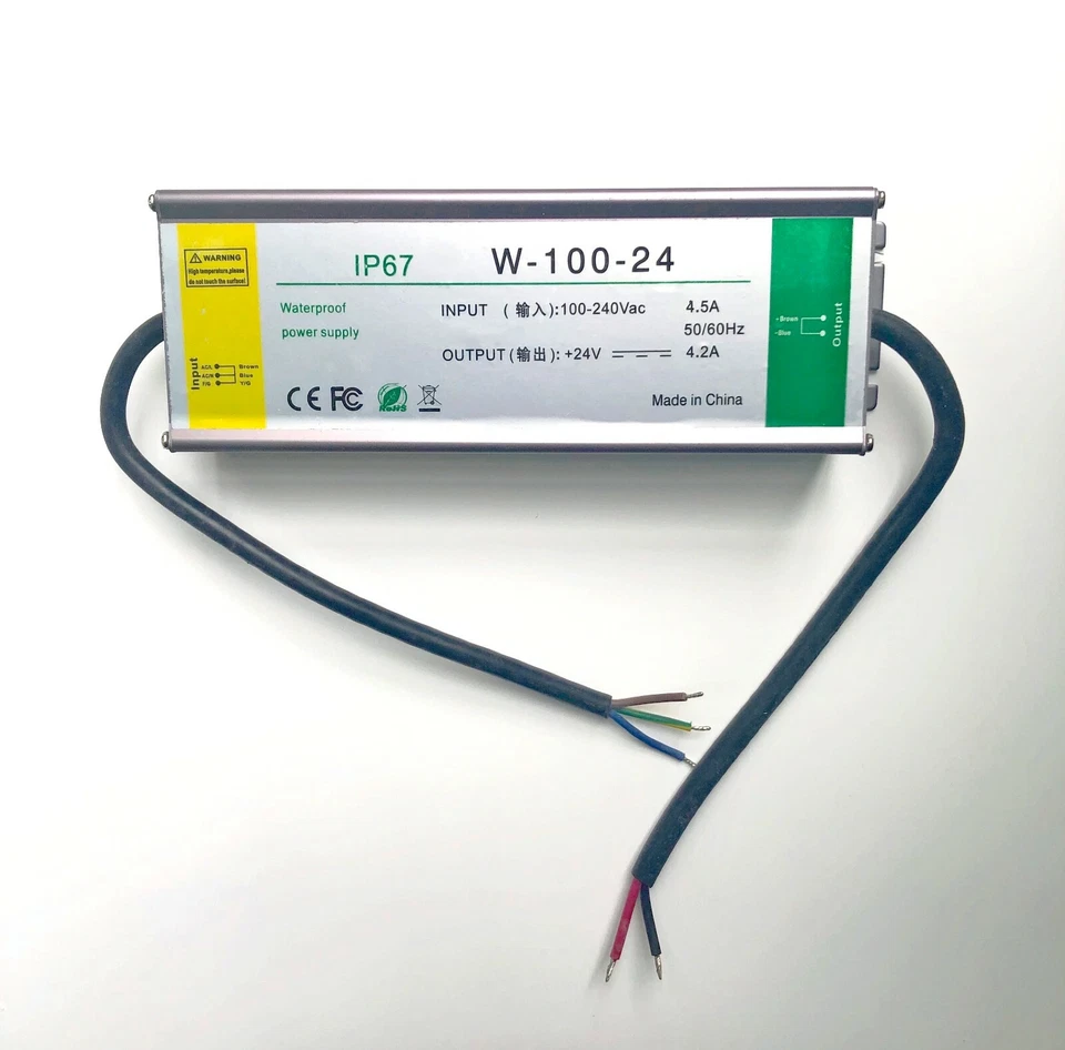 Power Supply 24V DC 4.2A 100W Adapter LED Driver Transformer Waterproof IP67 - Image 2 of 4