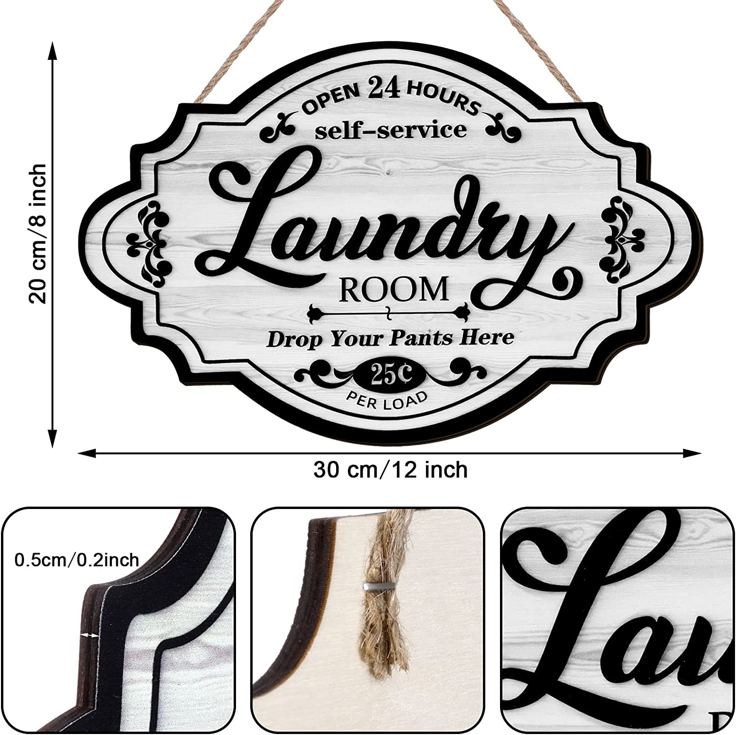 Vintage Laundry Room Decorative Wall Sign Laundry Room Decor Home
