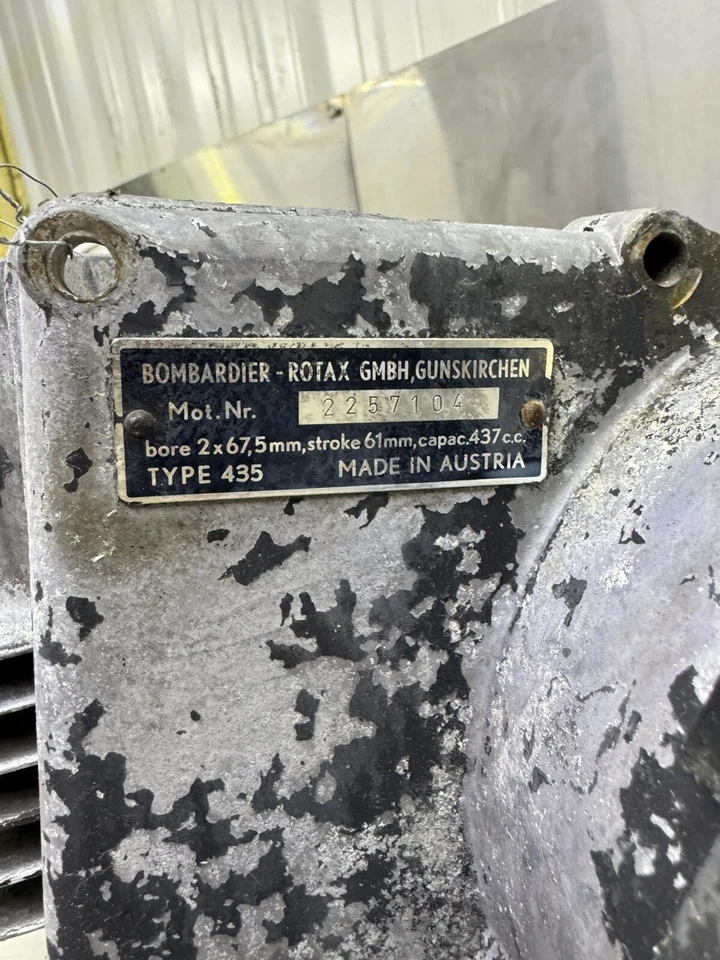 Vintage Snowmobile 1973 Ski-Doo TNT SILVER BULLET 435 440 Motor Good - Image 2 of 4